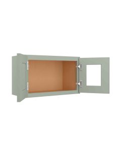 Wall Glass Door Cabinet with Finished Interior 24" x 12" Madison - RTA Cabinet Company