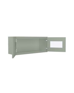 Wall Glass Door Cabinet with Finished Interior 36" x 12" Madison - RTA Cabinet Company