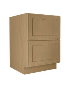 Craftsman Natural Shaker 2 Drawer Base Cabinet 24" Madison - RTA Cabinet Company