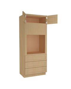Craftsman Natural Shaker Oven Cabinet 33"W x 84"H Madison - RTA Cabinet Company