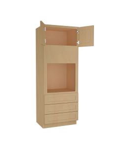Craftsman Natural Shaker Oven Cabinet 33"W x 90"H Madison - RTA Cabinet Company