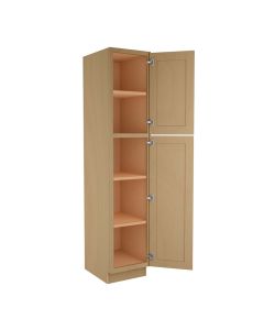 Craftsman Natural Shaker Utility Cabinet 18"W x 90"H Madison - RTA Cabinet Company
