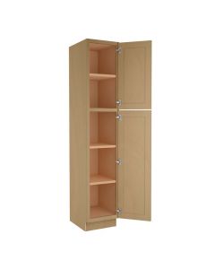 Craftsman Natural Shaker Utility Cabinet 18"W x 96"H Madison - RTA Cabinet Company