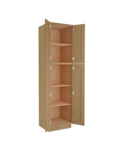 Craftsman Natural Shaker Utility Cabinet 24"W x 96"H Madison - RTA Cabinet Company