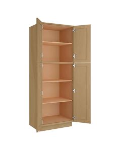 Craftsman Natural Shaker Utility Cabinet 30"W x 84"H Madison - RTA Cabinet Company