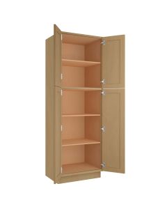 Craftsman Natural Shaker Utility Cabinet 30"W x 90"H Madison - RTA Cabinet Company