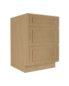 Craftsman Natural Shaker Vanity Drawer Base Cabinet 24" Madison - RTA Cabinet Company