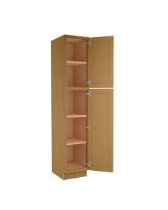 Craftsman Natural Shaker Vanity Linen Utility Cabinet 18"W x 80"H Madison - RTA Cabinet Company