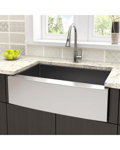 F012HK2 Luxury 33 Inch Stainless Steel Farmhouse Sink Madison - RTA Cabinet Company