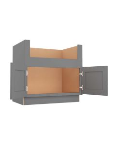 Grey Shaker Elite Farm Sink Base Cabinet 36"W Madison - RTA Cabinet Company