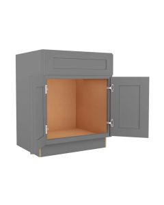 Grey Shaker Elite Sink Base Cabinet 27"W Madison - RTA Cabinet Company