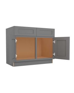 Grey Shaker Elite Sink Base Cabinet 42" Madison - RTA Cabinet Company