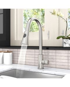 Luxury K501QY1 Single Hole Kitchen Faucet with Pull-Down Spout Madison - RTA Cabinet Company