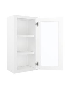 Key Largo White Wall Open Frame Glass Door Cabinet 18"W x 30"H Madison - RTA Cabinet Company