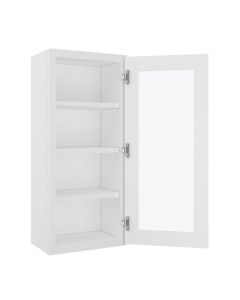Key Largo White Wall Open Frame Glass Door Cabinet 18"W x 42"H Madison - RTA Cabinet Company