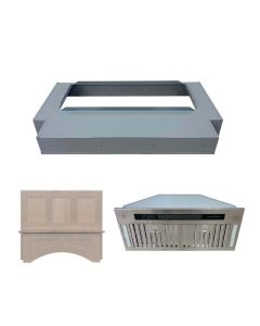 Unfinished Shaker Square Hood 36" with Fan and Liner Madison - RTA Cabinet Company