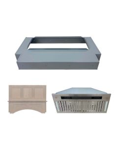 Unfinished Shaker Square Hood 42" with Fan and Liner Madison - RTA Cabinet Company
