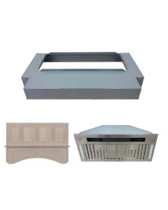 Unfinished Shaker Square Hood 48" with Fan and Liner Madison - RTA Cabinet Company