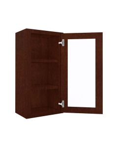 Wall Glass Door Cabinet with Finished Interior 18" x 30" Madison - RTA Cabinet Company