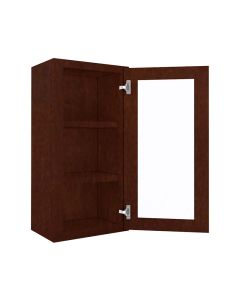 Wall Glass Door Cabinet with Finished Interior 18" x 30" Madison - RTA Cabinet Company