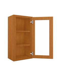 Wall Glass Door Cabinet with Finished Interior 18" x 30" Madison - RTA Cabinet Company