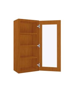 Wall Glass Door Cabinet with Finished Interior 18" x 42" Madison - RTA Cabinet Company