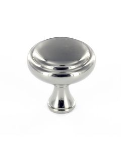 Polished Nickel Traditional Metal Knob 1-9/32 in Madison - RTA Cabinet Company