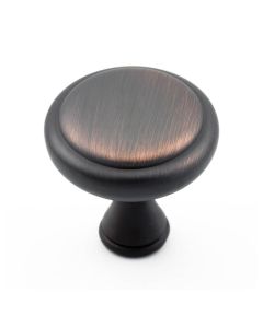 Brushed Oil-Rubbed Bronze Traditional Metal Knob 1-9/32 in Madison - RTA Cabinet Company
