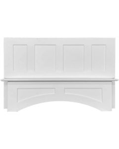 Shaker White Elite Square Hood 48" with Fan and Liner Madison - RTA Cabinet Company