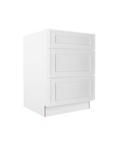 Craftsman White Shaker Vanity Drawer Base Cabinet 24" Madison - RTA Cabinet Company