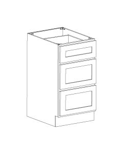 Three Drawer Vanity Base Cabinet 18" Madison - RTA Cabinet Company