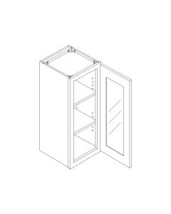 York Saddle Wall Open Frame Glass Door Cabinet  18"W x 36"H Madison - RTA Cabinet Company