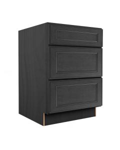 York Driftwood Grey Three Drawer Base Cabinet 24" Madison - RTA Cabinet Company