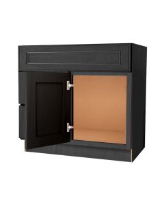 York Driftwood Grey Vanity Sink Base Drawer Left Cabinet 30"W Madison - RTA Cabinet Company