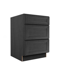 York Driftwood Grey Vanity Three Drawer Base Cabinet 24"W Madison - RTA Cabinet Company