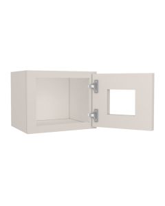 Wall Glass Door Cabinet with Finished Interior 15" x 12" Madison - RTA Cabinet Company