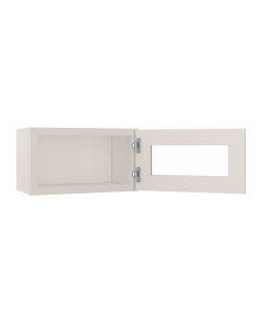 Wall Glass Door Cabinet with Finished Interior 21" x 12" Madison - RTA Cabinet Company
