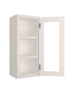 York Linen Wall Open Frame Glass Door Cabinet 15"W x 36"H Madison - RTA Cabinet Company