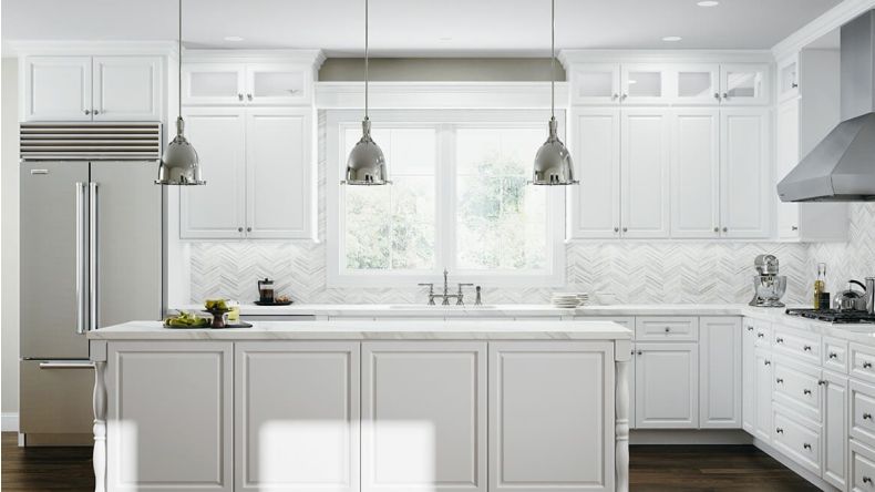 Full Size Sample Door for Key Largo White Madison - RTA Cabinet Company