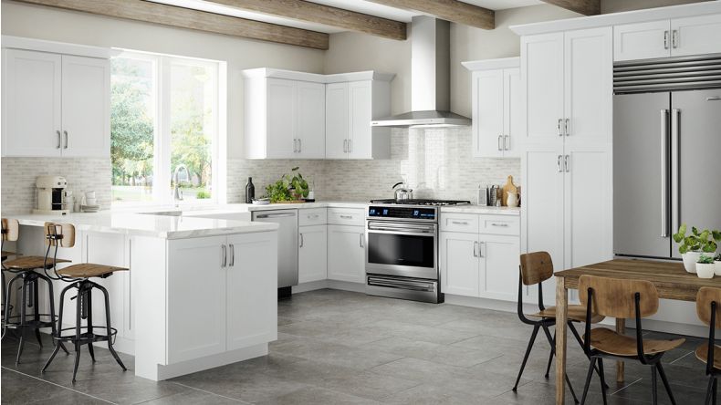 Full Size Sample Door for Summit Shaker White Madison - RTA Cabinet Company