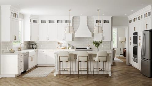 Craftsman White Shaker Kitchen Cabinets Madison - RTA Cabinet Company