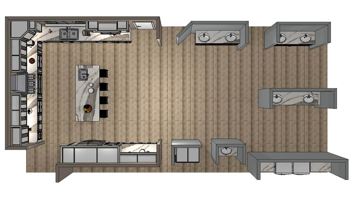 3D Kitchen Layout